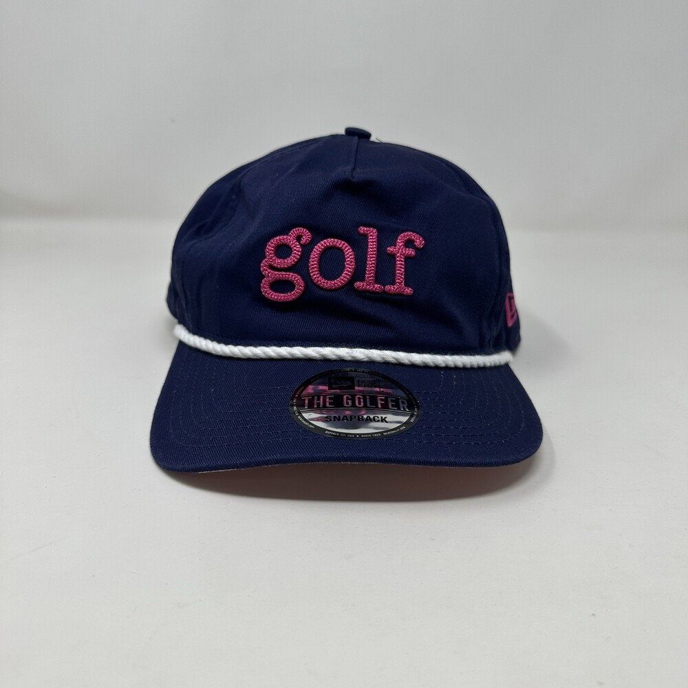 New Era The Golfer Neo Golf Snapback Rope Hat Cap Navy Beet Pink Men One Size